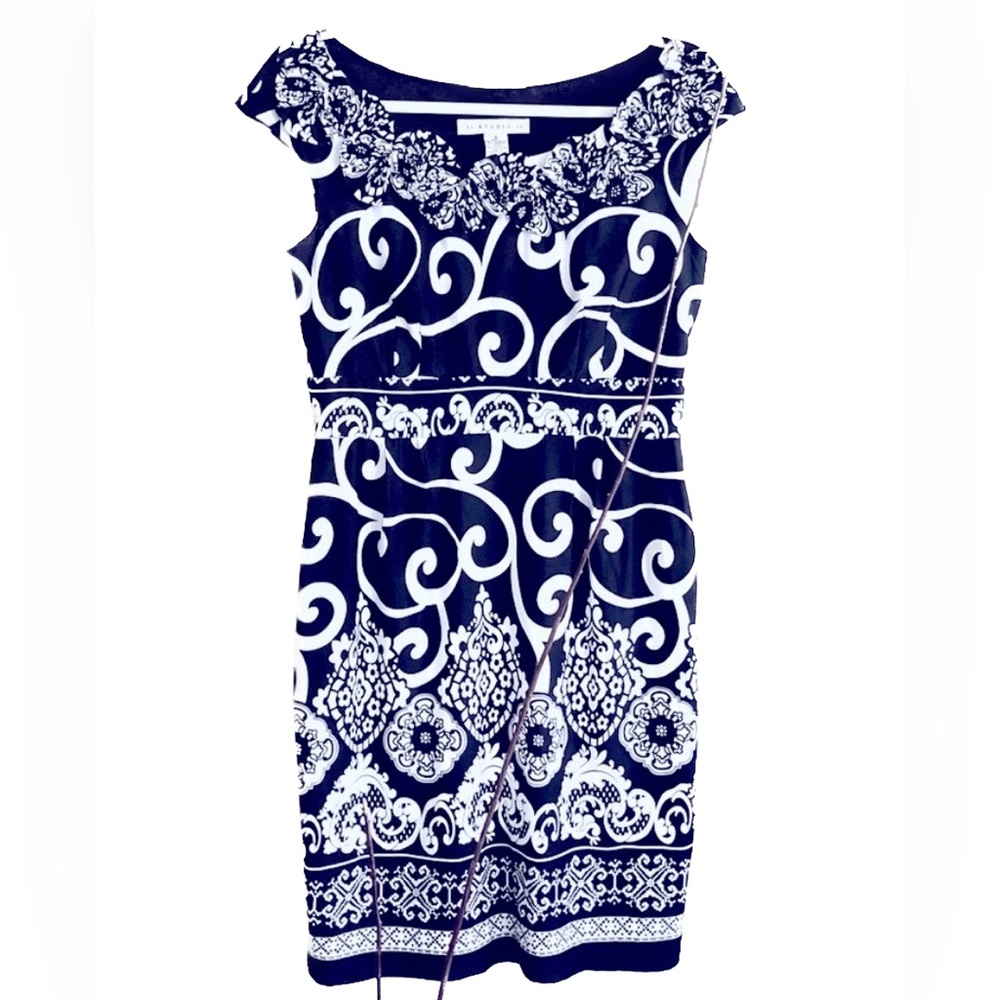 AA Studio AA Black & White printed fitted dress